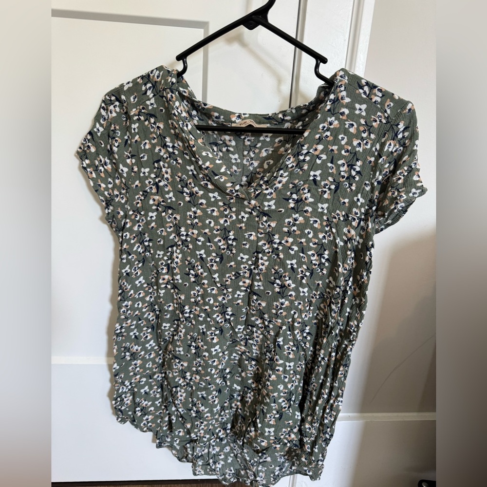 Floral Green Maternity Women's Top
